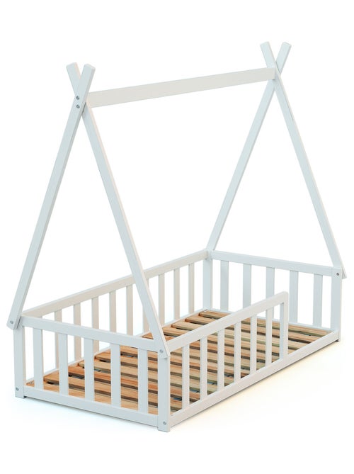 Webaby - lit tipi au sol 70 x 140 en bois kaïa - Kiabi Webaby - lit tipi au sol 70 x 140 en bois kaïa - Kiabi