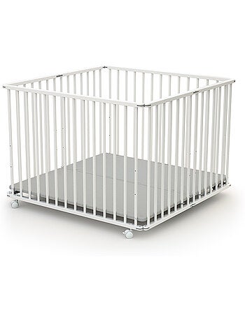 WEBABY - Parc b?b? pliant en bois 100 x 100 cm CALI 100x100cm