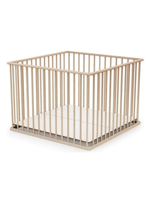 WEBABY - Parc bébé en bois 100 x 100 cm CUBO 100x100cm - Kiabi WEBABY - Parc bébé en bois 100 x 100 cm CUBO 100x100cm - Kiabi