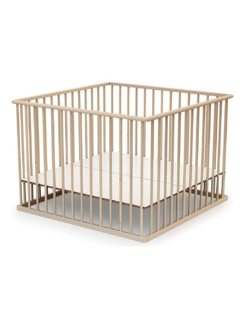WEBABY - Parc bébé en bois 100 x 100 cm CUBO 100x100cm - Kiabi WEBABY - Parc bébé en bois 100 x 100 cm CUBO 100x100cm - Kiabi