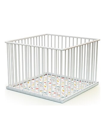WEBABY - Parc bébé en bois 100 x 100 cm CUBO