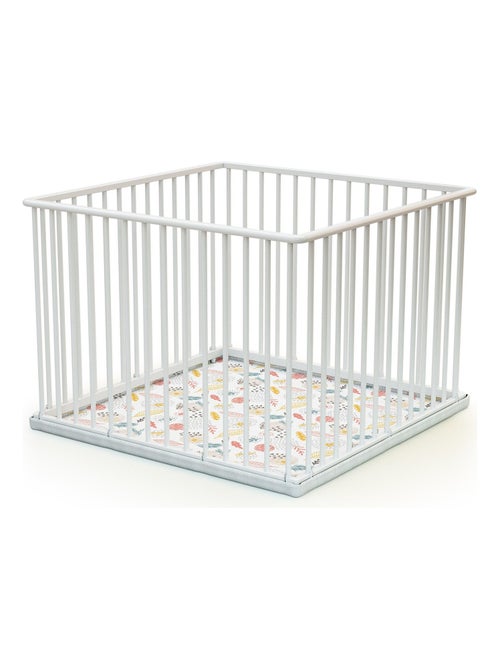 WEBABY - Parc bébé en bois  100 x 100 cm CUBO - Kiabi