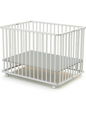WEBABY - Parc bébé pliant en bois 100 x 100 cm CALI 100x100cm