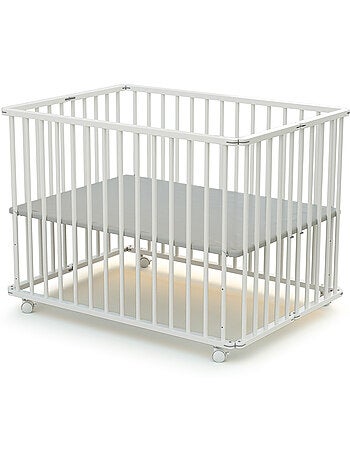 WEBABY - Parc bébé pliant en bois 100 x 100 cm CALI 100x100cm