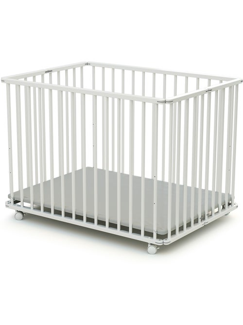 WEBABY - Parc bébé pliant en bois 100 x 100 cm CALI 100x100cm - Kiabi