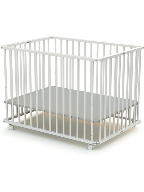 WEBABY - Parc bébé pliant en bois 100 x 100 cm CALI 100x100cm - Kiabi