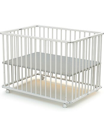 WEBABY - Parc bébé pliant en bois 100 x 100 cm CALI 100x100cm