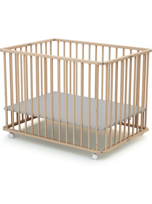 WEBABY - Parc bébé pliant en bois 70 x 100 cm CALI 70x100cm - Kiabi