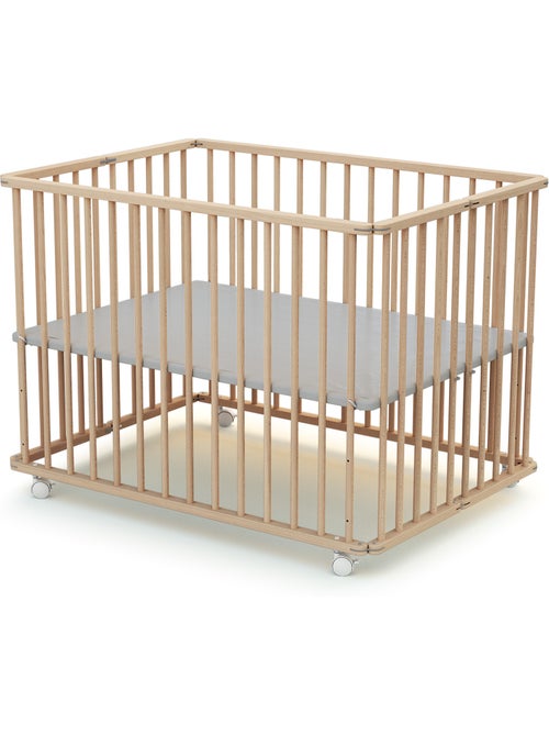WEBABY - Parc bébé pliant en bois 70 x 100 cm CALI 70x100cm - Kiabi