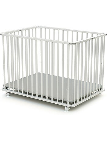 Webaby - parc bébé pliant en bois 100 x 100 cm cali hêtre brut - 100x100
