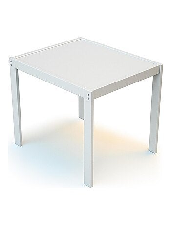 WEBABY - Petite chaise et table en bois Blanc