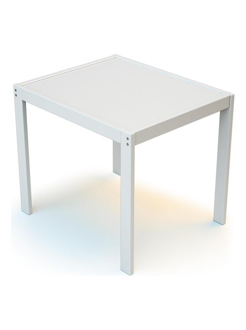 WEBABY - Petite table 2021 decor carref en bois Blanc - Kiabi WEBABY - Petite table 2021 decor carref en bois Blanc - Kiabi