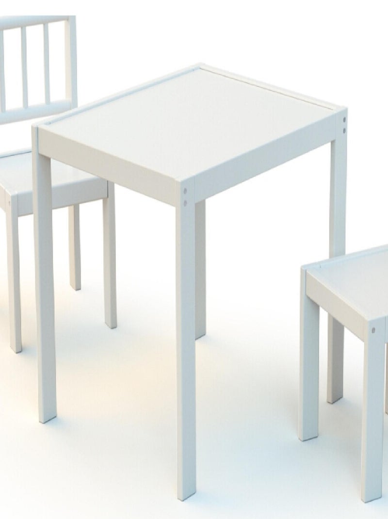 WEBABY - Petite table 2021 decor carref en bois Blanc Blanc - Kiabi