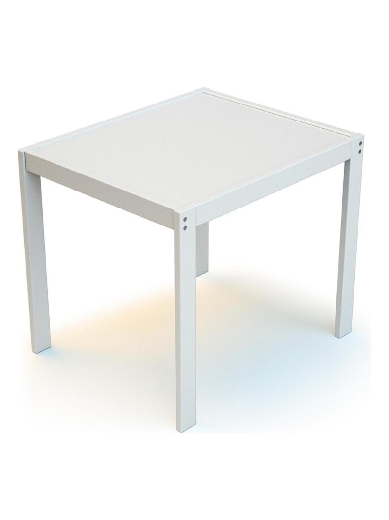 WEBABY - Petite table 2021 decor carref en bois Blanc Blanc - Kiabi