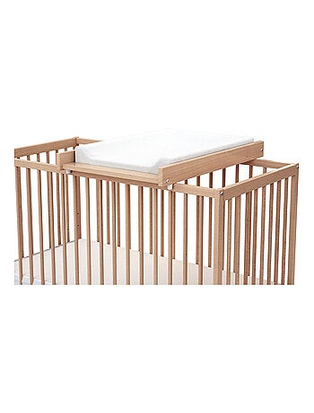 WEBABY - Plan à langer amovible MONA pour lit bébé en bois 60 x 120 cm