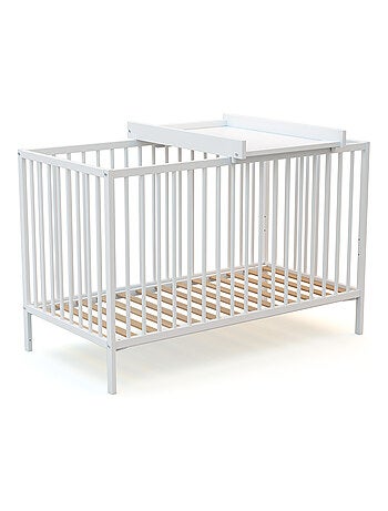 WEBABY - Plan à langer amovible MONA pour lit bébé en bois 60 x 120 cm