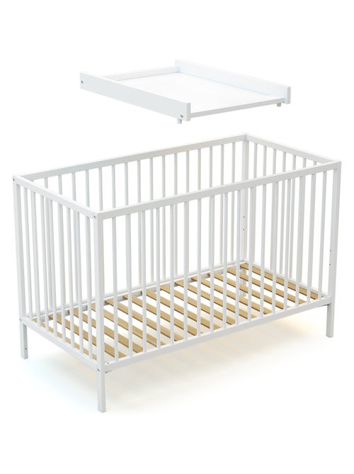 WEBABY - Plan à langer amovible MONA pour lit bébé en bois 60 x 120 cm - Kiabi WEBABY - Plan à langer amovible MONA pour lit bébé en bois 60 x 120 cm - Kiabi