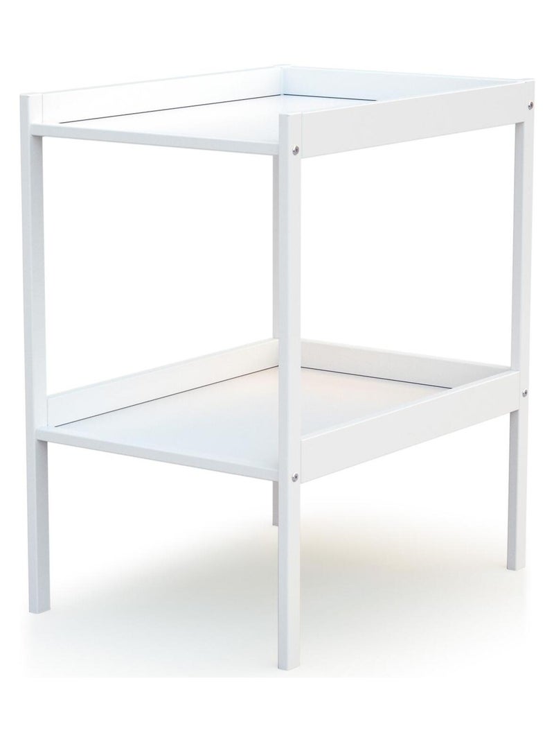 WEBABY - Table à langer 1 étagère en bois  MILO Blanc - Kiabi
