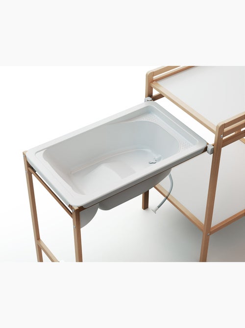 WEBABY - Table à Langer avec Baignoire en bois LILO - Kiabi