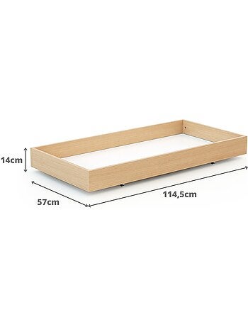 Webaby -tiroir de lit bébé en bois rolo 60 x 120