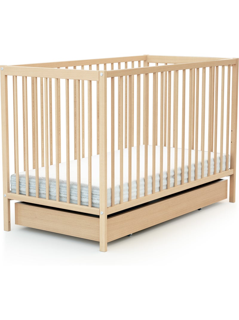 Webaby -tiroir de lit bébé en bois rolo 60 x 120 Beige clair - Kiabi
