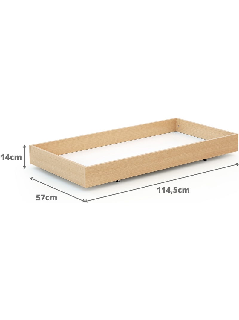 Webaby -tiroir de lit bébé en bois rolo 60 x 120 Beige clair - Kiabi