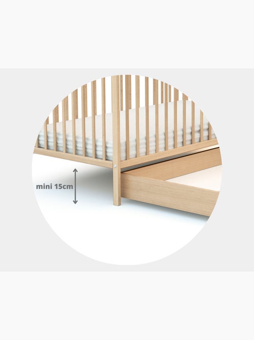 Webaby -tiroir de lit bébé en bois rolo 60 x 120 - Kiabi