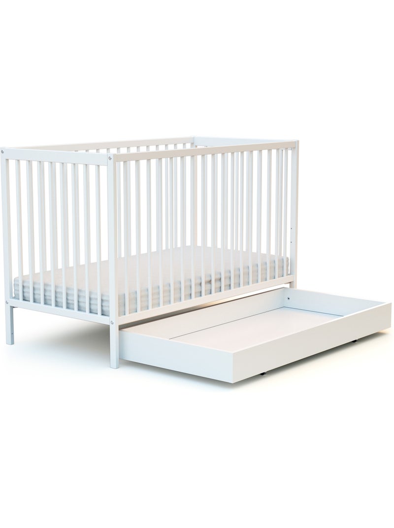 Webaby -tiroir de lit bébé en bois rolo 60 x 120 Blanc - Kiabi