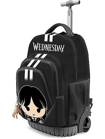 Wednesday Mercredi Cute Sac à dos à Roulettes GTS FAN, Gris