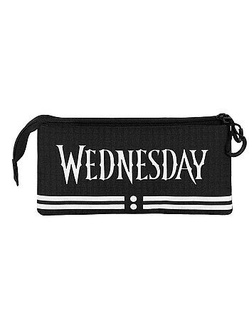 Wednesday Mercredi Cute Trousse Triple, Gris