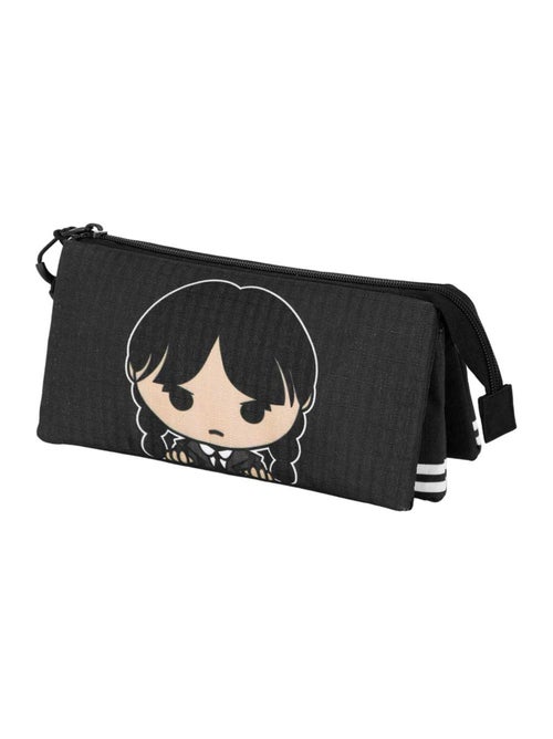 Wednesday Mercredi Cute Trousse Triple, Gris - Kiabi