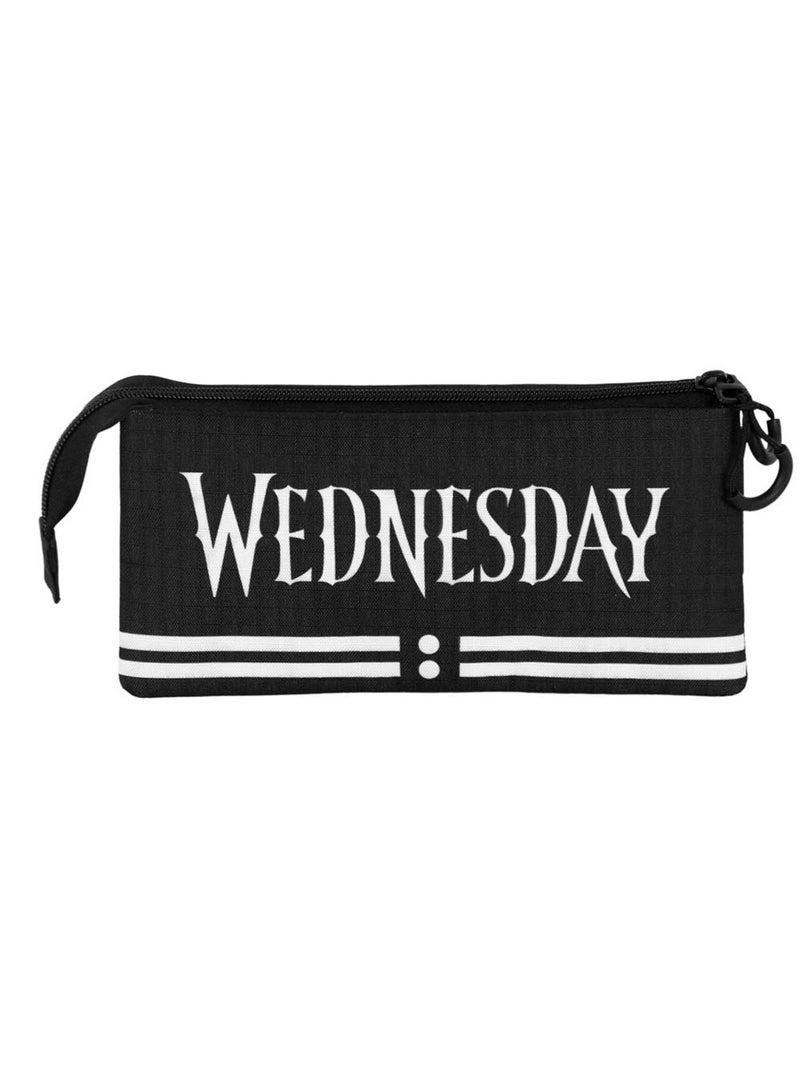 Wednesday Mercredi Cute Trousse Triple, Gris Gris - Kiabi