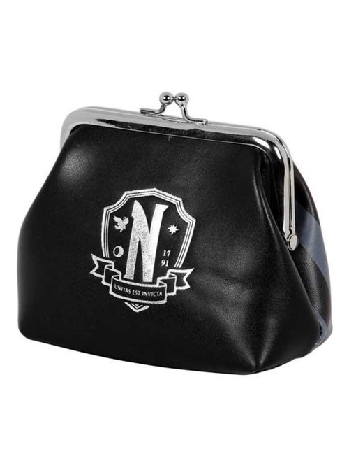 Wednesday mercredi original porte-monnaie retro maxi, noir - Kiabi