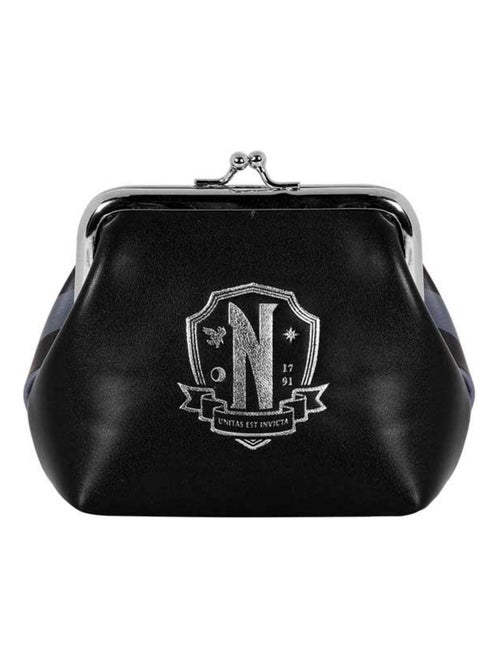 Wednesday mercredi original porte-monnaie retro maxi, noir - Kiabi