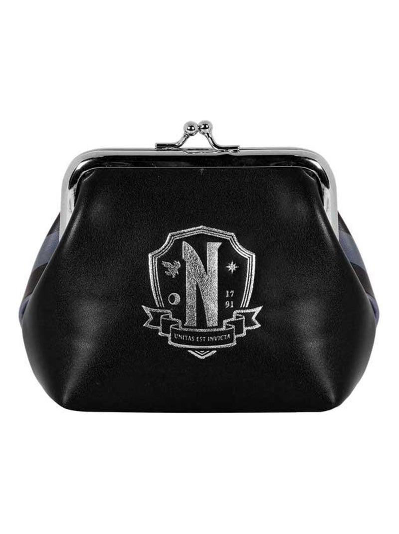 Wednesday mercredi original porte-monnaie retro maxi, noir Noir - Kiabi
