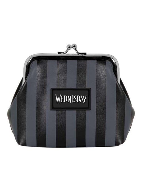 Wednesday mercredi original porte-monnaie retro maxi, noir - Kiabi