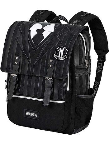 Wednesday Mercredi Uniform Sac à dos Oxford, Noir