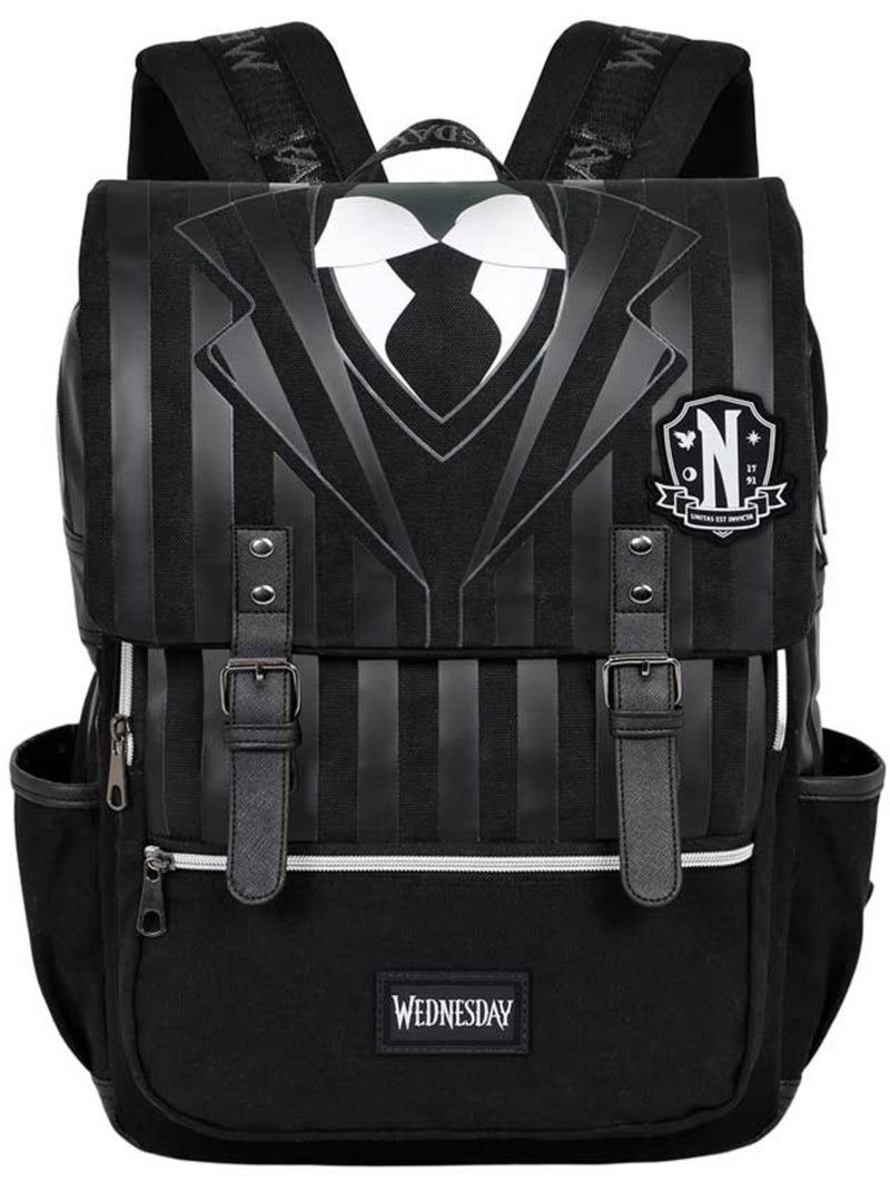 Wednesday Mercredi Uniform Sac à dos Oxford, Noir Noir - Kiabi