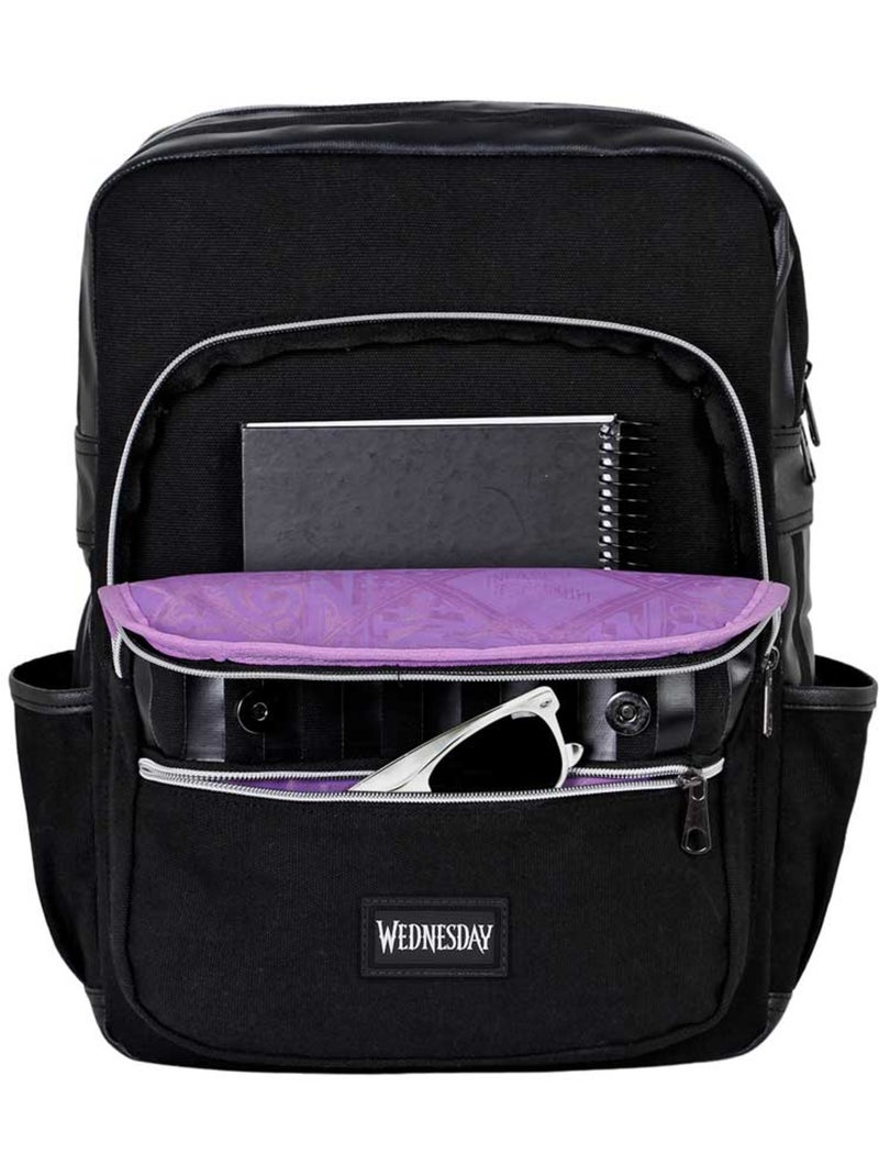 Wednesday Mercredi Uniform Sac à dos Oxford, Noir Noir - Kiabi