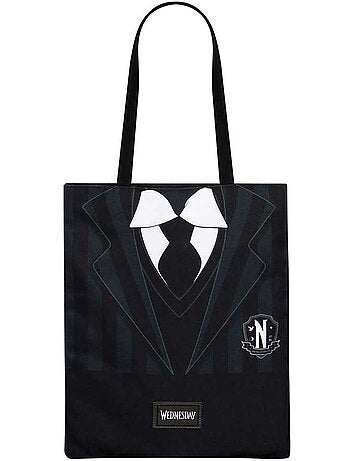 Wednesday Mercredi Uniform Sac de Courses Shopping Bag, Noir