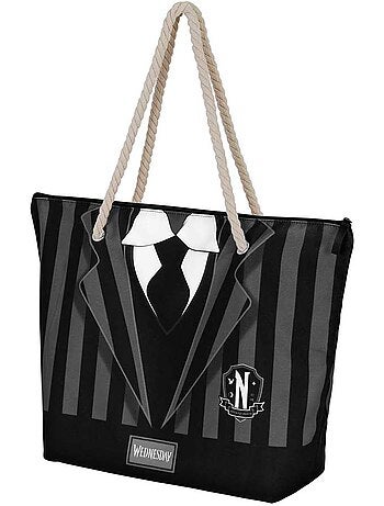 Wednesday Mercredi Uniform Sac de Plage Soleil, Noir