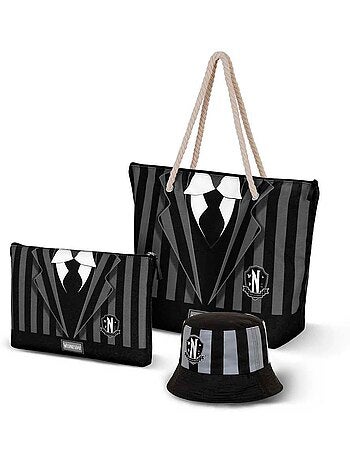 Wednesday Mercredi Uniform Sac de Plage Soleil, Noir