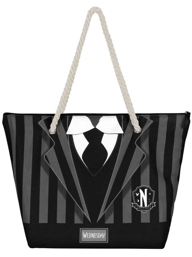 Wednesday Mercredi Uniform Sac de Plage Soleil, Noir Noir - Kiabi
