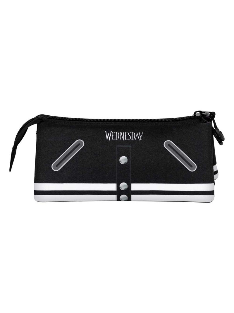 Wednesday Mercredi Varsity Trousse Triple FAN 2.0, Noir Noir - Kiabi