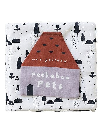 Wee Gallery - Livre bébé en tissu Peekaboo Pets