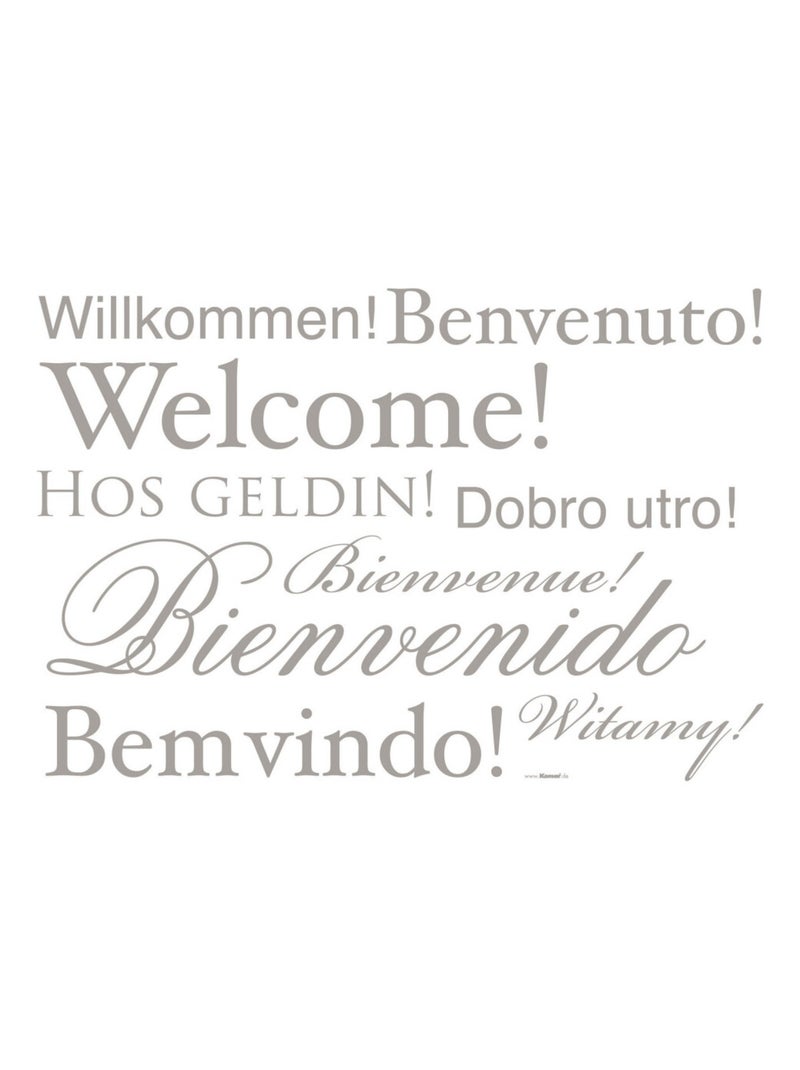 Welcome, Sticker murale - 50x70 cm Multicolore - Kiabi