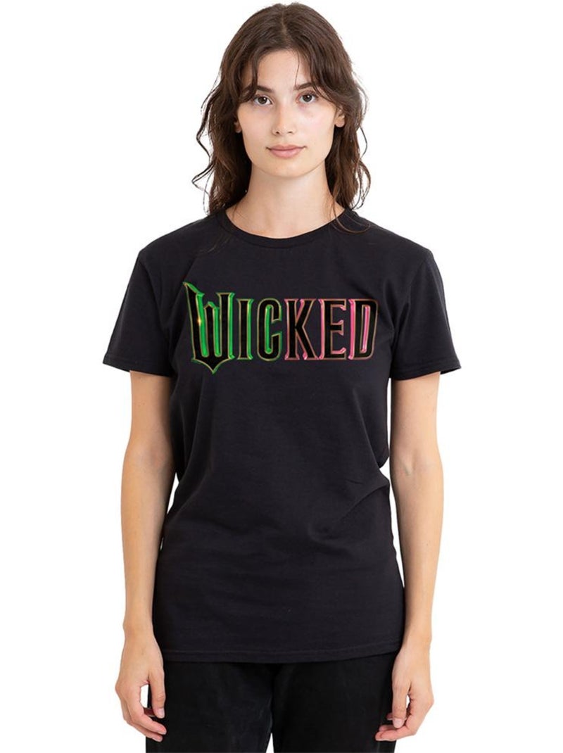 Wicked - T-shirt motif/style logo du film Noir - Kiabi