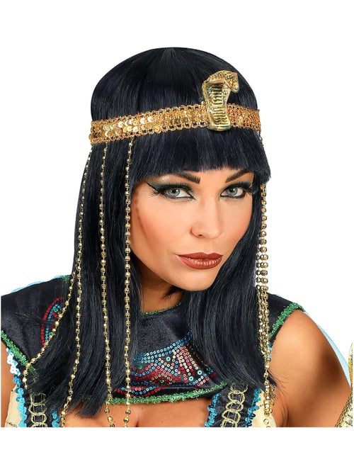 Widmann - widmann srl - perruque impératrice égyptienne avec bandeau pour tête serpent avec perles - Kiabi Widmann - widmann srl - perruque impératrice égyptienne avec bandeau pour tête serpent avec perles - Kiabi