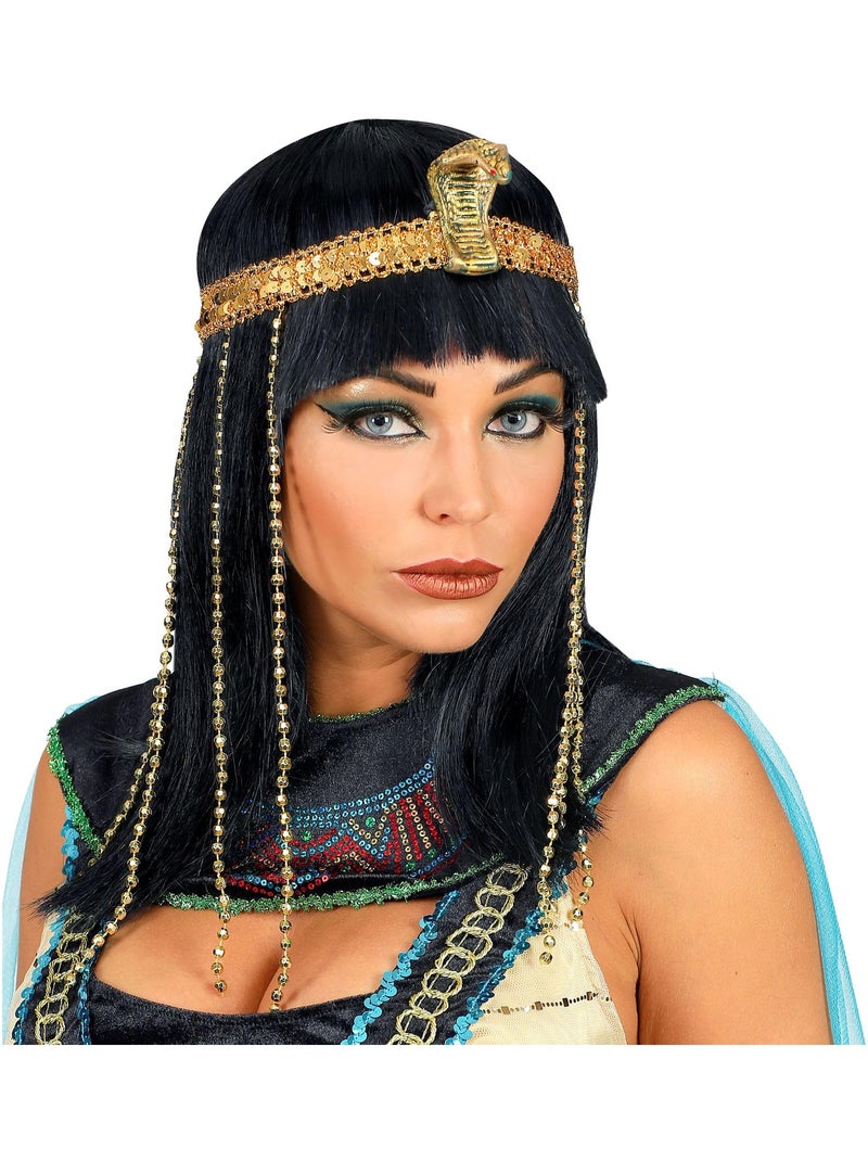 Widmann - widmann srl - perruque impératrice égyptienne avec bandeau pour tête serpent avec perles Multicolore - Kiabi