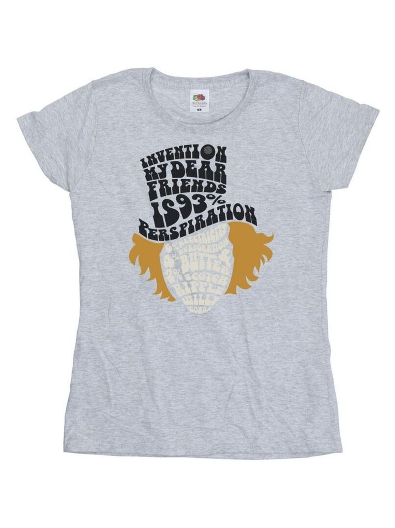 Willy Wonka & The Chocolate Factory - T-shirt Gris chiné - Kiabi